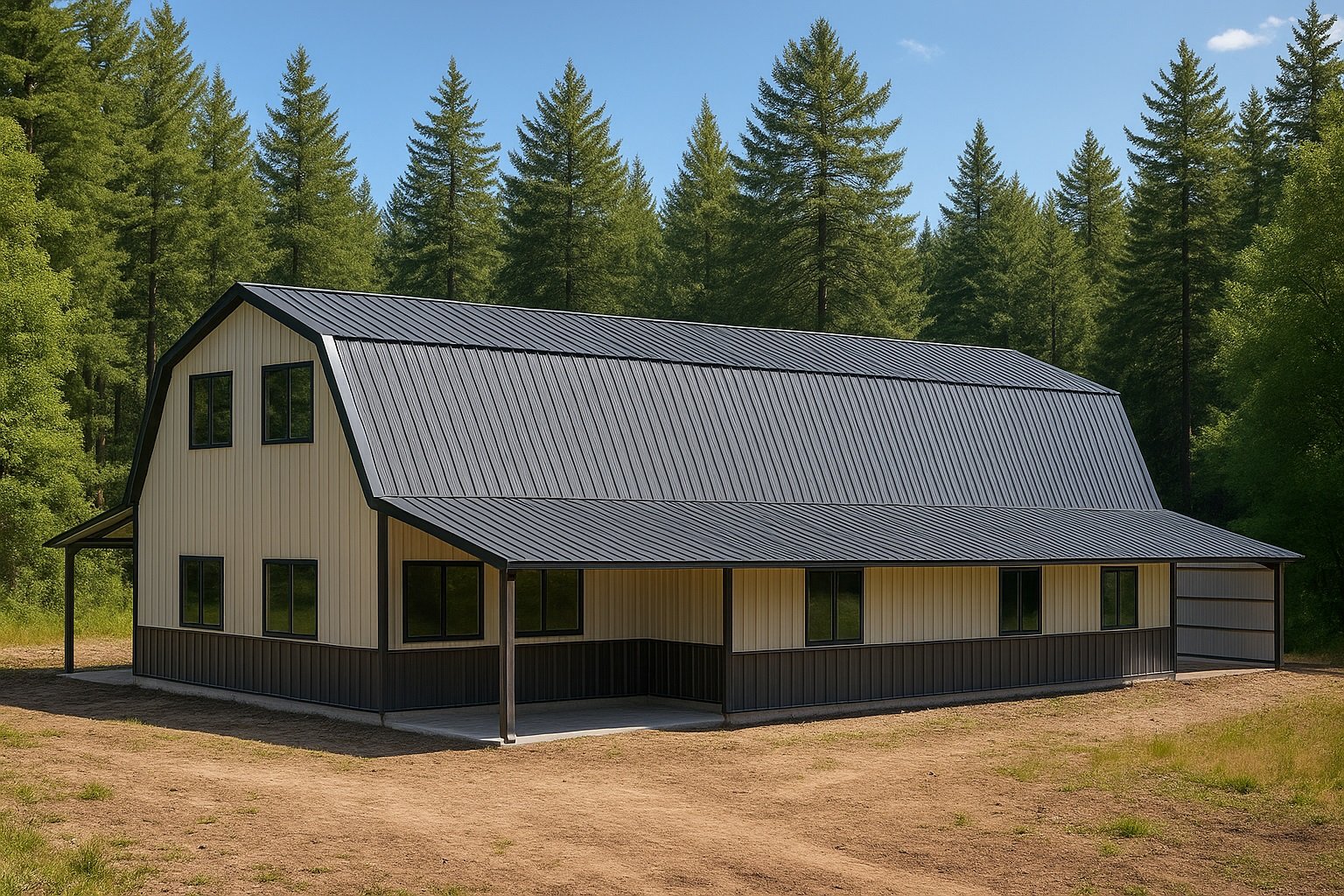 Modern steel roof truss design illustrating engineering precision and construction details